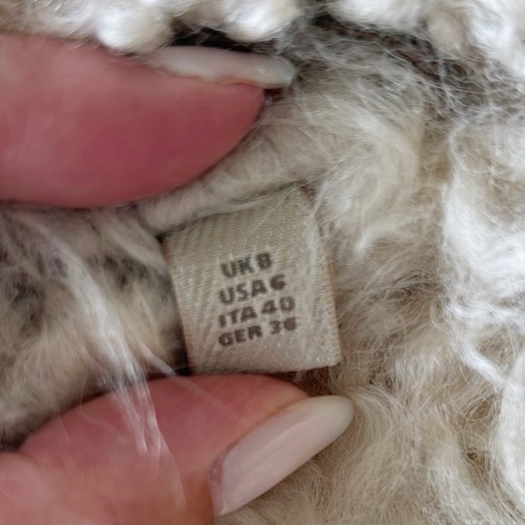 Burberry Shearling Wool Tan Beige Brown Suede Coat Jacket Size 6 - Picture 13 of 16